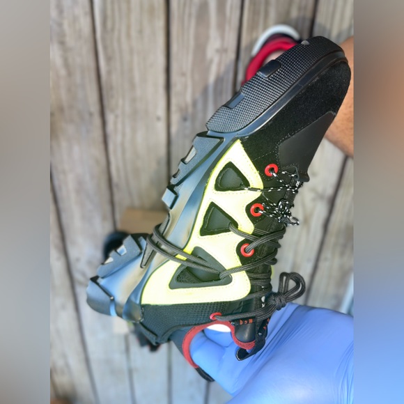 ALEXANDER MCQUEEN MCQ Men’s Orbyt Mid Neon YELLOW BLACK - Picture 10 of 12
